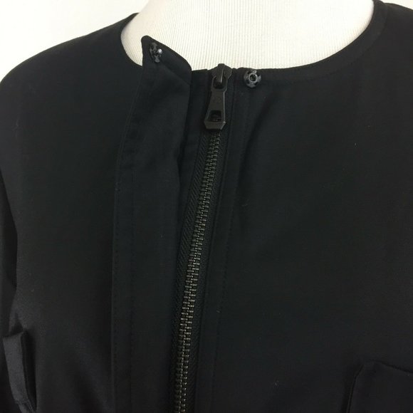 LONGCHAMP Black Hidden Zipper Wool Blend Jacket - Picture 9 of 11